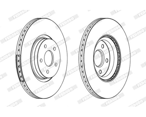 Brake Disc PREMIER DDF1649C-1 Ferodo, Image 2