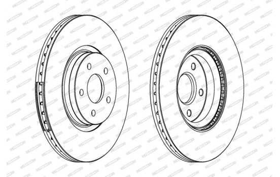 Brake Disc PREMIER DDF1649C-1 Ferodo, Image 2