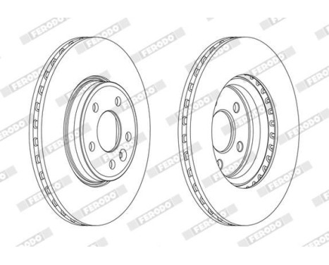 Brake Disc PREMIER DDF1663C Ferodo, Image 2