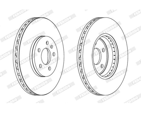 Brake Disc PREMIER DDF1664 Ferodo, Image 2