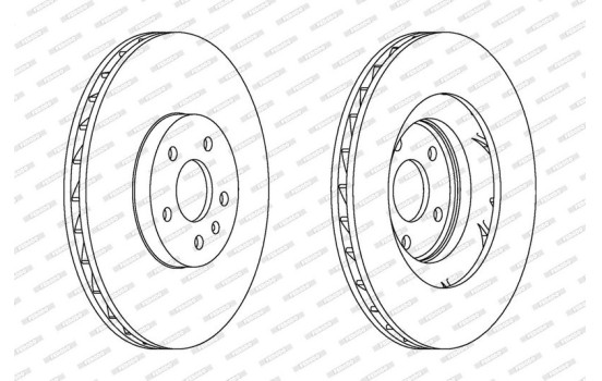 Brake Disc PREMIER DDF1665C-1 Ferodo, Image 2