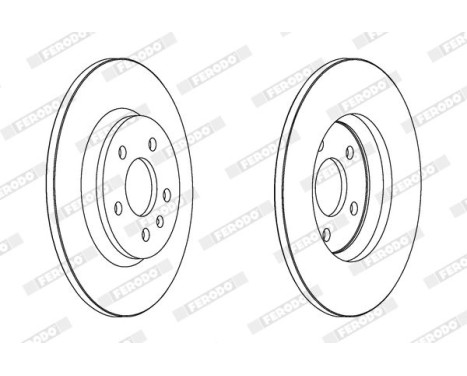 Brake Disc PREMIER DDF1666C Ferodo, Image 2