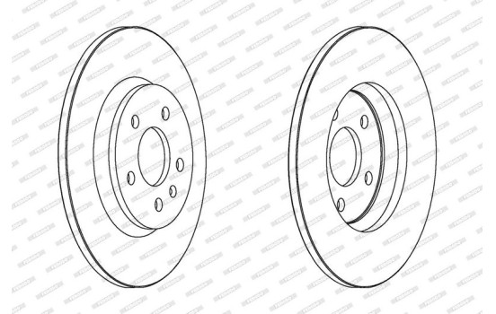 Brake Disc PREMIER DDF1666C Ferodo, Image 2