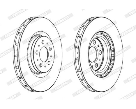 Brake Disc PREMIER DDF1682C-1 Ferodo, Image 2