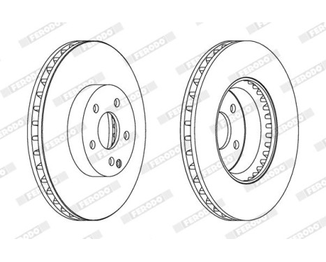 Brake Disc PREMIER DDF1692C-1 Ferodo, Image 2