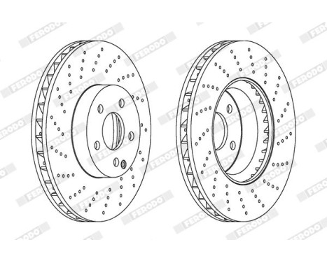 Brake Disc PREMIER DDF1694C-1 Ferodo, Image 2