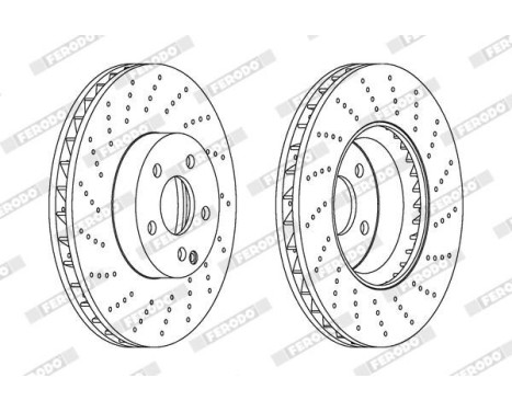 Brake Disc PREMIER DDF1694C-1 Ferodo, Image 2