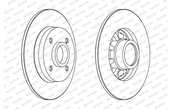 Brake Disc PREMIER DDF1696C-1 Ferodo, Image 2