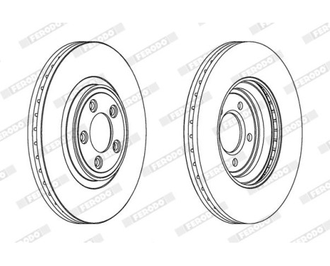 Brake Disc PREMIER DDF1702C-1 Ferodo, Image 2