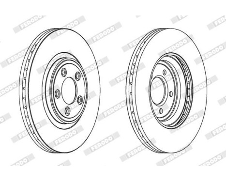 Brake Disc PREMIER DDF1702C-1 Ferodo, Image 2