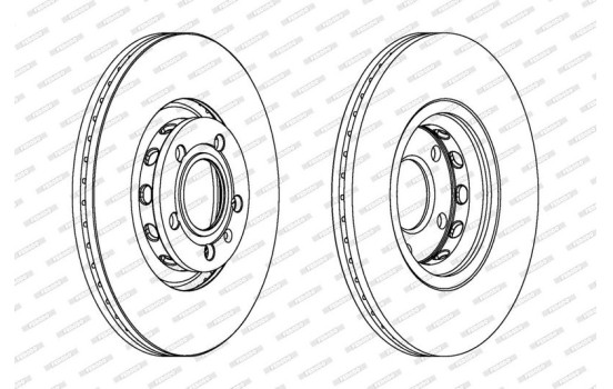 Brake Disc PREMIER DDF1706 Ferodo