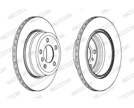 Brake Disc PREMIER DDF1715C Ferodo, Image 2