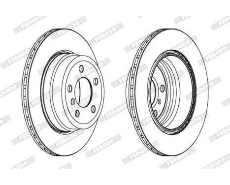 Brake Disc PREMIER DDF1715C Ferodo, Image 2