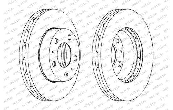Brake Disc PREMIER DDF1718-1 Ferodo, Image 2