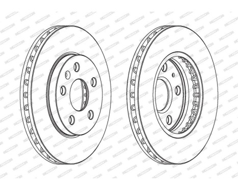Brake Disc PREMIER DDF1721C Ferodo, Image 2
