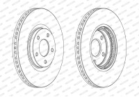 Brake Disc PREMIER DDF1724C Ferodo