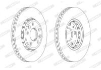 Brake Disc PREMIER DDF1726C Ferodo