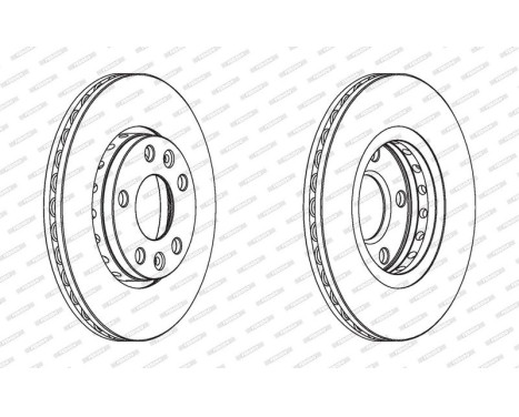 Brake Disc PREMIER DDF1728 Ferodo, Image 2