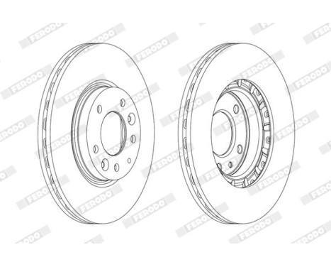 Brake Disc PREMIER DDF1739C Ferodo, Image 2