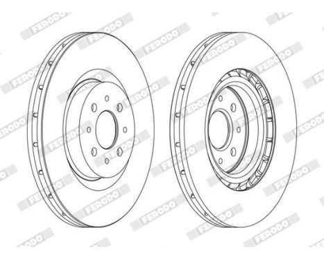 Brake Disc PREMIER DDF1742C Ferodo, Image 2