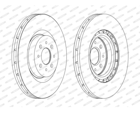 Brake Disc PREMIER DDF1742C Ferodo, Image 2
