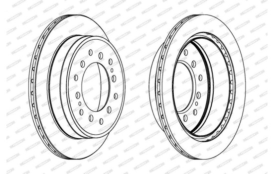 Brake Disc PREMIER DDF1743C Ferodo