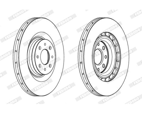 Brake Disc PREMIER DDF1745 Ferodo, Image 2