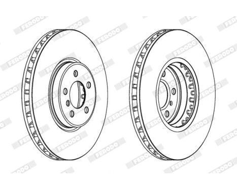 Brake Disc PREMIER DDF1746C-1 Ferodo