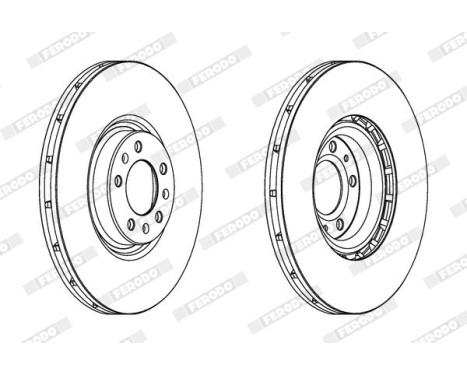 Brake Disc PREMIER DDF1747C-1 Ferodo, Image 2