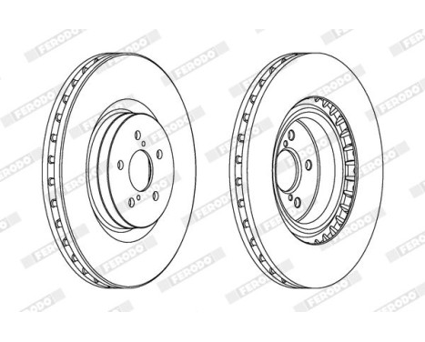 Brake Disc PREMIER DDF1748C-1 Ferodo, Image 2