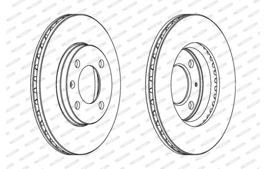 Brake Disc PREMIER DDF175 Ferodo, Image 2