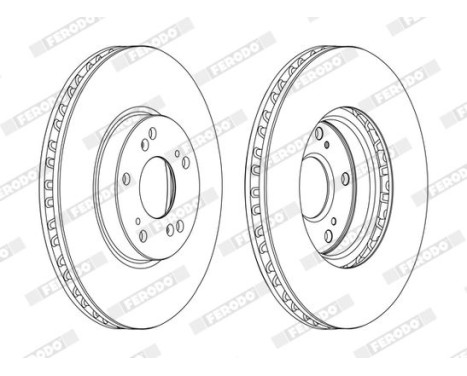 Brake Disc PREMIER DDF1775C Ferodo, Image 2