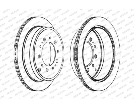 Brake Disc PREMIER DDF1799C-1 Ferodo, Image 2
