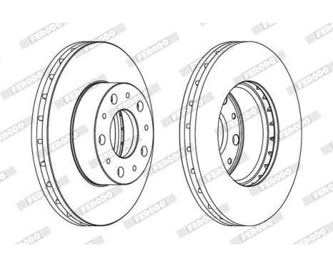 Brake Disc PREMIER DDF1800C Ferodo