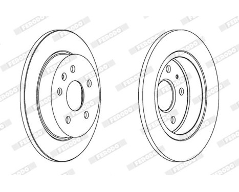 Brake Disc PREMIER DDF1804C Ferodo, Image 2