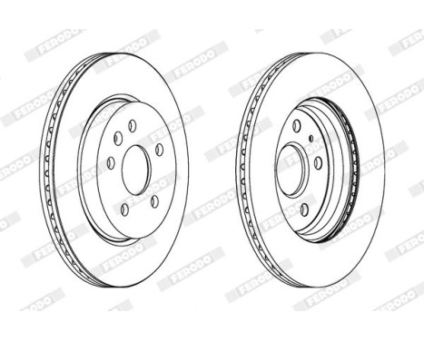 Brake Disc PREMIER DDF1805C Ferodo, Image 2