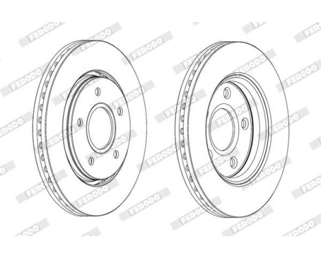 Brake Disc PREMIER DDF1807C Ferodo, Image 2