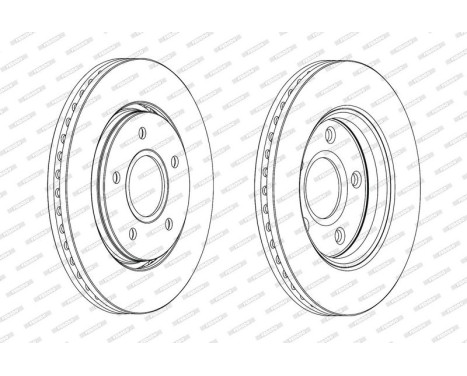 Brake Disc PREMIER DDF1807C Ferodo, Image 2