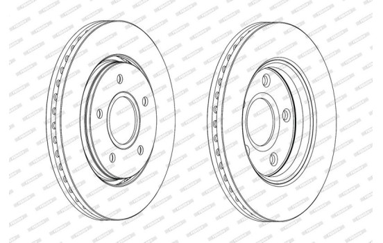 Brake Disc PREMIER DDF1807C Ferodo, Image 2