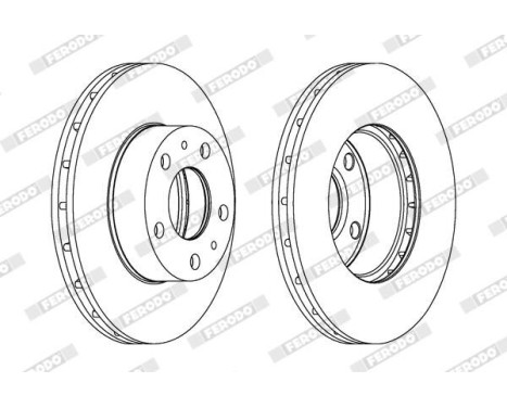 Brake Disc PREMIER DDF1809 Ferodo, Image 2