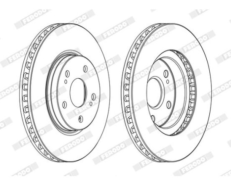 Brake Disc PREMIER DDF1814C Ferodo, Image 2