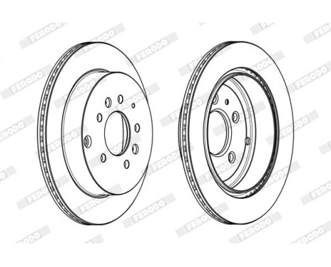 Brake Disc PREMIER DDF1819C Ferodo, Image 2