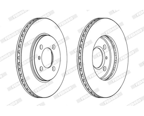 Brake Disc PREMIER DDF182C Ferodo, Image 2