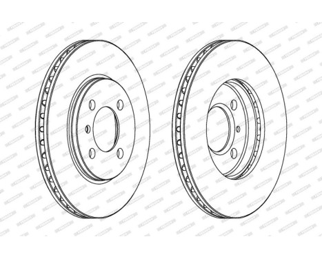 Brake Disc PREMIER DDF182C Ferodo, Image 2