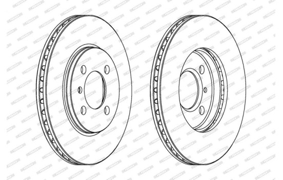 Brake Disc PREMIER DDF182C Ferodo, Image 2