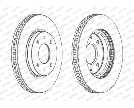 Brake Disc PREMIER DDF1845 Ferodo, Image 2