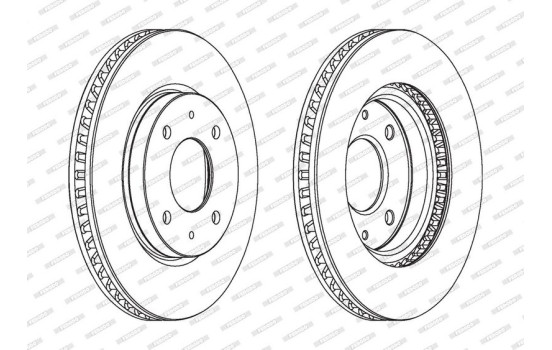 Brake Disc PREMIER DDF1845 Ferodo, Image 2