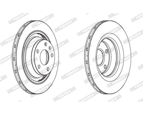 Brake Disc PREMIER DDF1849C Ferodo, Image 2