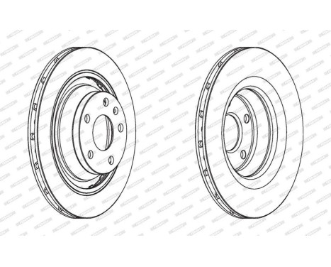 Brake Disc PREMIER DDF1849C Ferodo, Image 2