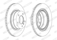 Brake Disc PREMIER DDF1851C Ferodo